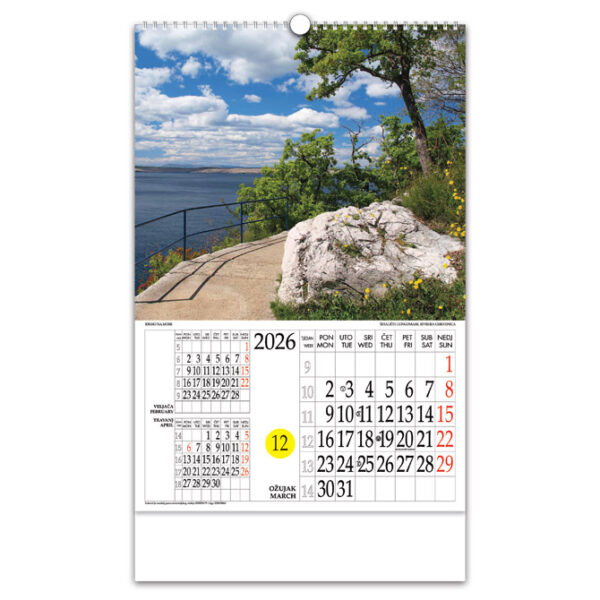 Kalendar "Idemo na more" s rotacijskim krugom, spirala, Nikoprom - Slika 5