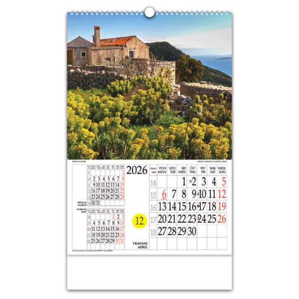 Kalendar "Idemo na more" s rotacijskim krugom, spirala, Nikoprom - Slika 6