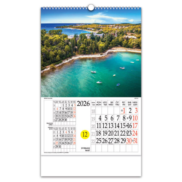 Kalendar "Idemo na more" s rotacijskim krugom, spirala, Nikoprom - Slika 7