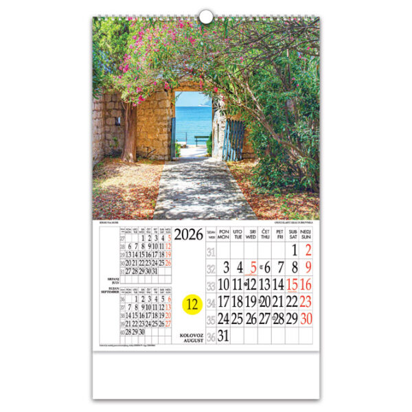 Kalendar "Idemo na more" s rotacijskim krugom, spirala, Nikoprom - Slika 10
