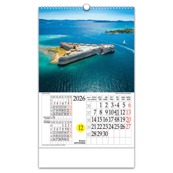 Kalendar "Idemo na more" s rotacijskim krugom, spirala, Nikoprom - Slika 11