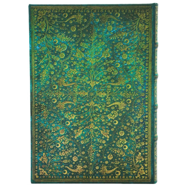 Notes 12x18cm-midi crte 72L s gumicom Emerald Flower  Paperblanks PB1315-1 - Slika 3