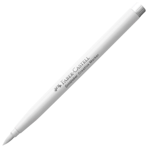 Marker permanentni dekorativni brush Faber Castell 161001 bijeli - Slika 2
