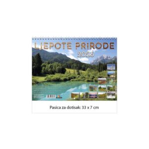 Kalendar zidni Ljepote prirode 2026.