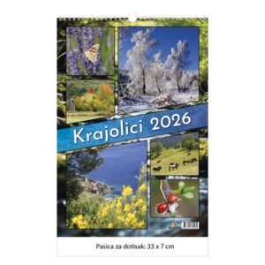 Kalendar zidni Krajolici 2026.