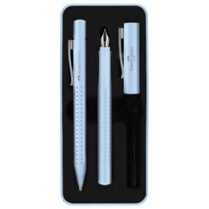 Pisaća garnitura Faber Castell, kemijska olovka + nalivpero, svijetlo plava