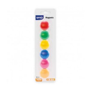 Magneti set od 6 komada,  fi 30 mm, Spree, sort boja