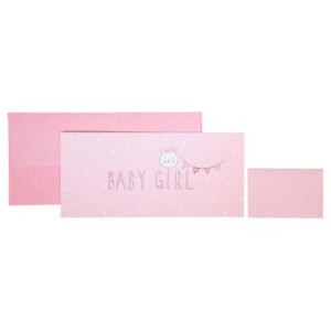 Čestitka 11x23 cm Baby girl Stewo 5616 25 blister