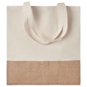 Vrećice za kupovinu platnena sa jutom 38x42 cm-duge ručke natur-bež