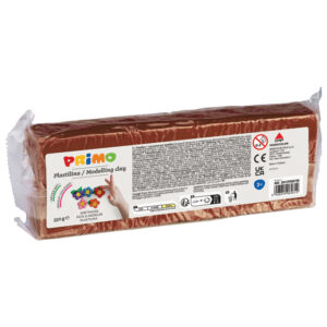 Plastelin 550g + plastični nožić Primo 261CP550730 smeđi