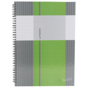 Blok kolegij A6 crte  80L spirala gore mat+lak Linear Marker 4-66