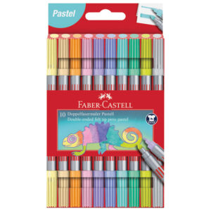 Flomaster školski  10boja obostrani Pastel Faber Castell 151112 blister!!