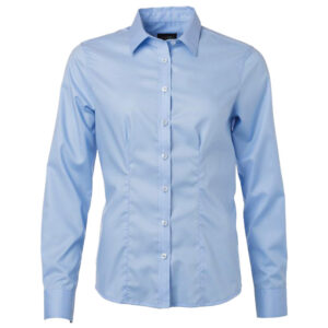 Košulja ženska dugi rukavi James & Nicholson  JN 681 120g svijetloplava M!!