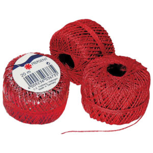 Špaga ukrasna metalik fi-2 mm/20m Prasent 127-609 crvena