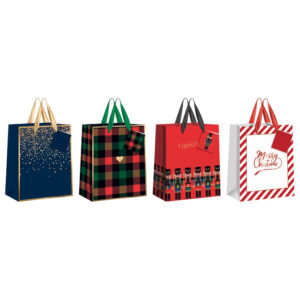 Vrećice ukrasne 18x23x10 cm novogodišnje Interdruk sort!!