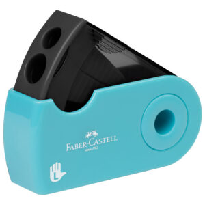 Šiljilo pvc s pvc kutijom 2rupe za ljevake Sleeve Faber Castell 182770 crno tirkizno