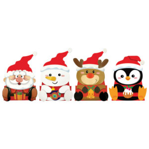 Vrećice ukrasne pop up 3D 18,5x13x8,5 cm novogodišnje Lebez 81862 sort!!