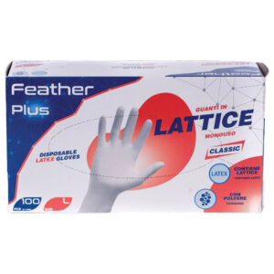 Pribor za čišćenje-rukavice latex-bez pudera Feather pk100 bijele M