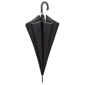 Kišobran automatik s plastičnom ručkom Golf Technology XXL Perletti 21824 crni-print / reflektirajući rub