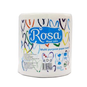 Ručnici papirnati u roli 21 cm, 505 listića, Rosa