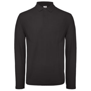 Majica dugi rukavi polo B&C ID.001 LSL 180g crna L
