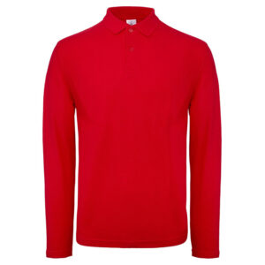 Majica dugi rukavi polo B&C ID.001 LSL 180g crvena 3XL
