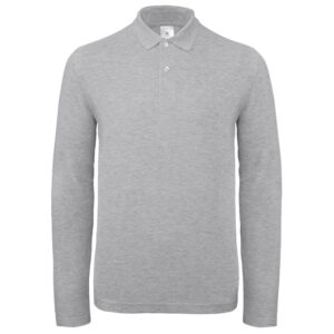 Majica dugi rukavi polo B&C ID.001 LSL 180g svijetlosiva 4XL