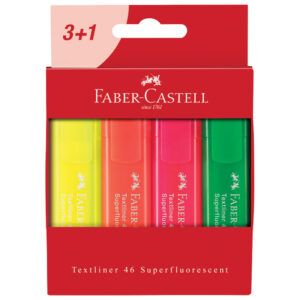 Signir 1-5 mm 46 Superfluorescent kartonska kutija Faber-Castell 254604/4boje blister!!