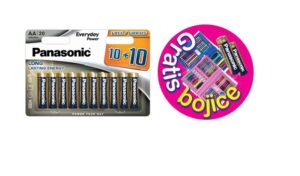PANASONIC baterije LR6EPS/20BW 10+10F + kreativni set za bojanje plavi