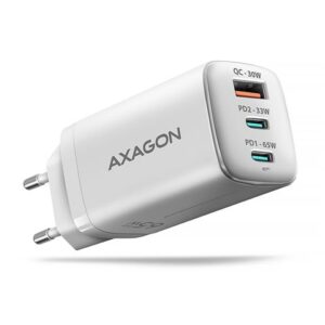 AXAGON ACU-DPQ65W zidni punjač 1xUSB-A QC4, 2xUSB-C PD 33/65W, bijeli