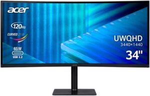 34"/Curved/VA/3440x1440/100Hz/HDMI/DP/USB-C/Audio/HAS/2Y