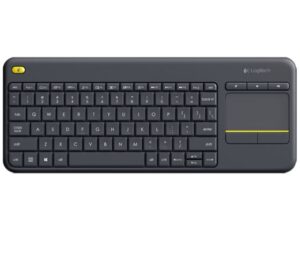 Tipkovnica bežična Logitech K400+ Wireless Touch crna, US layout