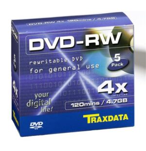 TRAXDATA OPTIČKI MEDIJ DVD-RW 4X BOX 5