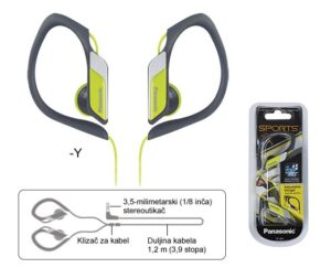 PANASONIC slušalice RP-HS34E-Y žute, in ear, sportske