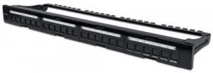 Blank Patch Panel, 24-Port, 1U, Black