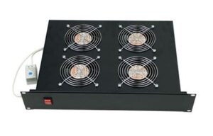 Triton vent. jedinica 19"/2U, 4x vent. + termostat, crna