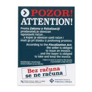 IX-412/V  POZOR / ATTENTION, 13,8 x 18,8 cm