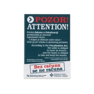 IX-412/S  POZOR / ATTENTION, 9,9 x 14 cm