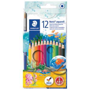 Boje drvene-vodene  12boja+kist Noris Aquarell Staedtler 144 10NC12 blister