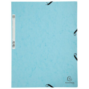 Fascikl klapna s gumicom karton A4 Aquarel Exacompta 55528E pastelno plava