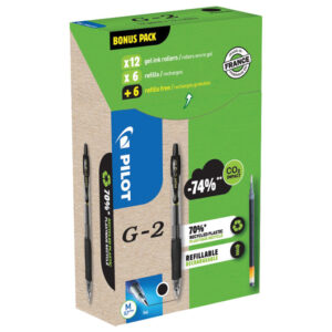 Set roler gel grip 0,7 mm G2 pk12 Pilot + refili pk12 gratis crni!!