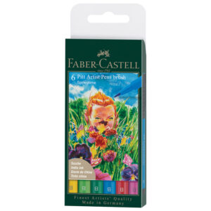 Set Pitt artist brush B  6boja Springtime Faber-Castell 167177 blister!!