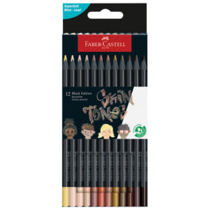 Boje drvene  12boja trokutaste Black Edition Skin tones Faber Castell 116414 blister!!