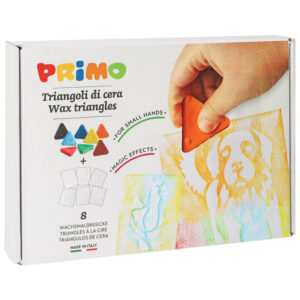 Boje voštane trokutaste 8boja+šablone Primo 0721TRI8ST!!
