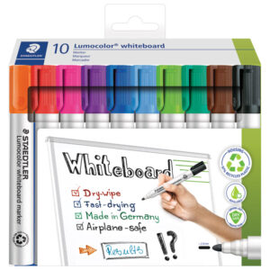 Marker za bijelu ploču 2 mm pk10 reciklirani Lumocolor Staedtler 351 C10 sort