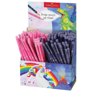 Olovka grafitna HB Unicorn&Dino u čaši pk144 Faber Castell 111550 sortirano
