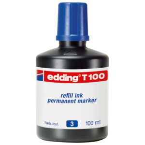 Tinta za marker permanentni  100 ml Edding T100 plava