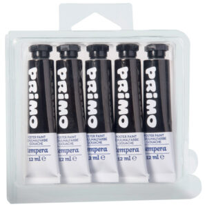 Boja tempera 12 ml aluminijska tuba pk5 Primo 440TRA800 crna blister