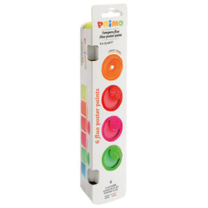 Boja tempera gvaš 25 ml u čaši 6boja Primo 254TF6E fluorescentna!!