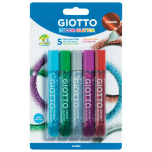 Ljepilo glitter 10,5 mlx5boja Giotto Strass Fila 5452 blister